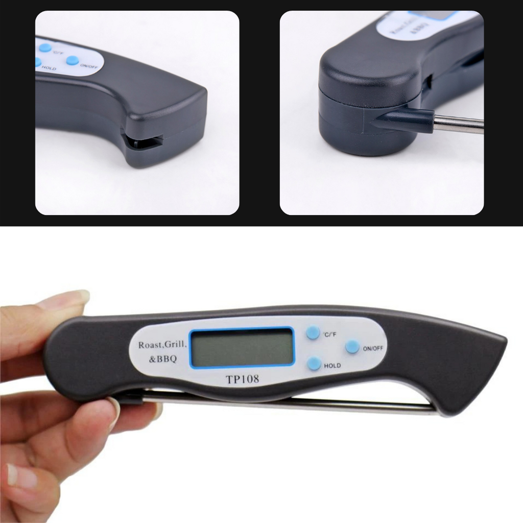 Foldable Instant Read Digital Food Thermometer - Ozerty