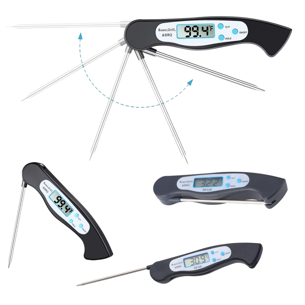 Foldable Instant Read Digital Food Thermometer - Ozerty