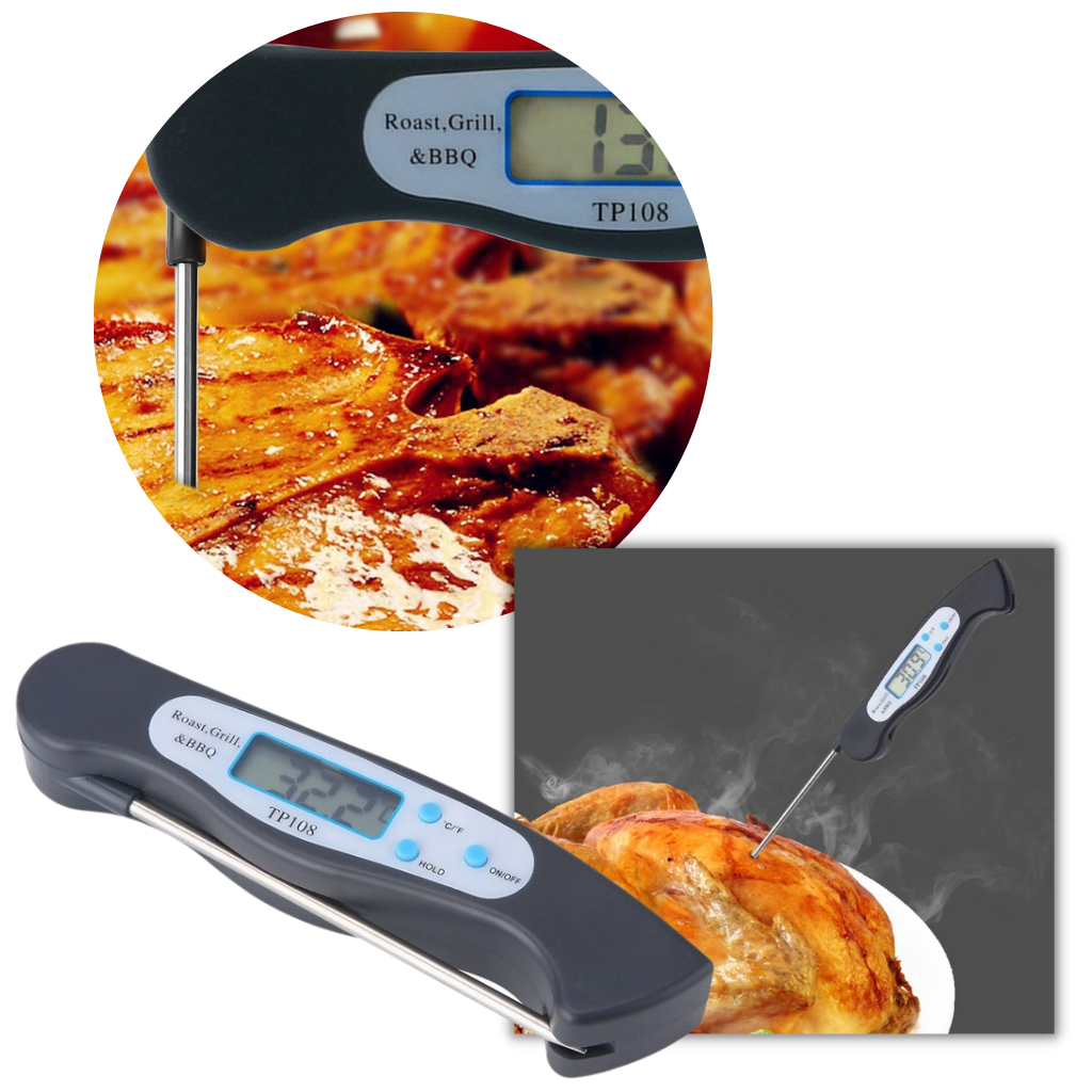 Foldable Instant Read Digital Food Thermometer - Ozerty