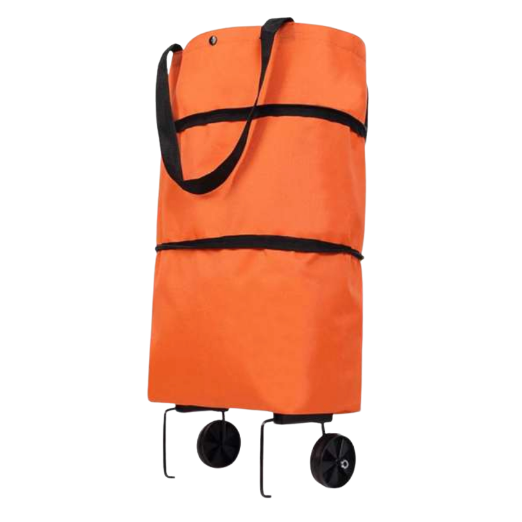 Foldable Trolley grocery Bag 30L -Orange - Ozerty