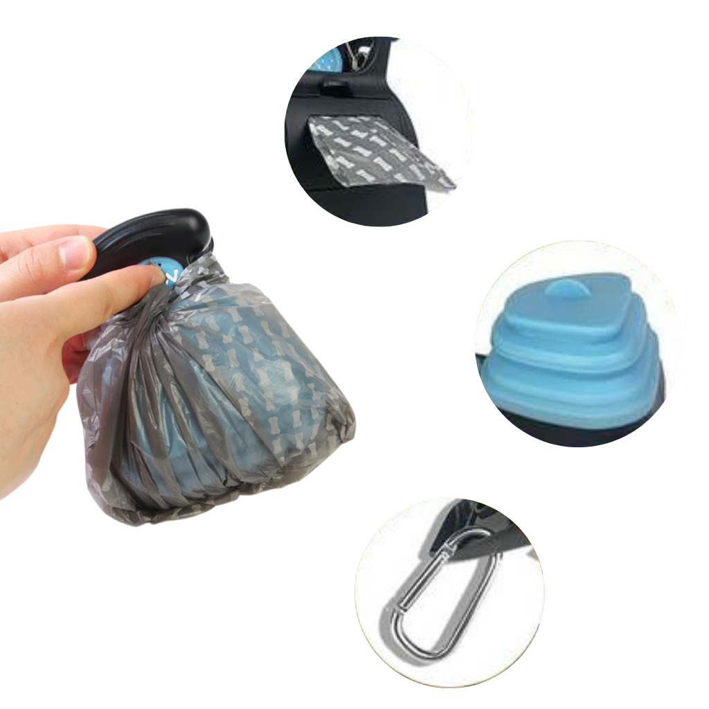 Foldable dog poop scoop with bag dispenser - Ozerty