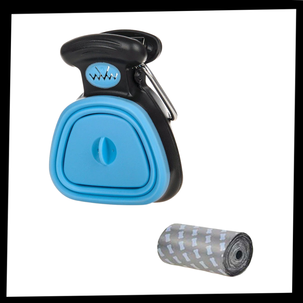 Foldable dog poop scoop with bag dispenser - Ozerty