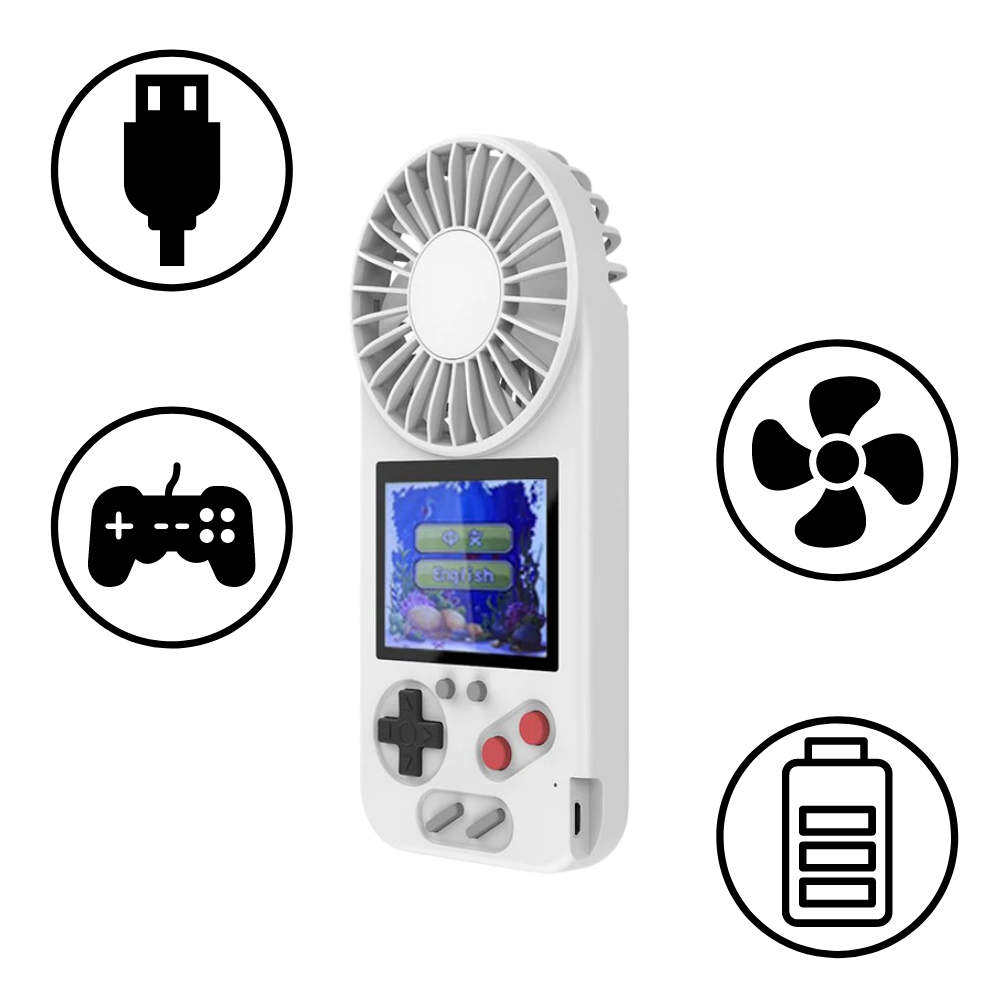 Multi-Game Hand-Held Console with Fan - Ozerty