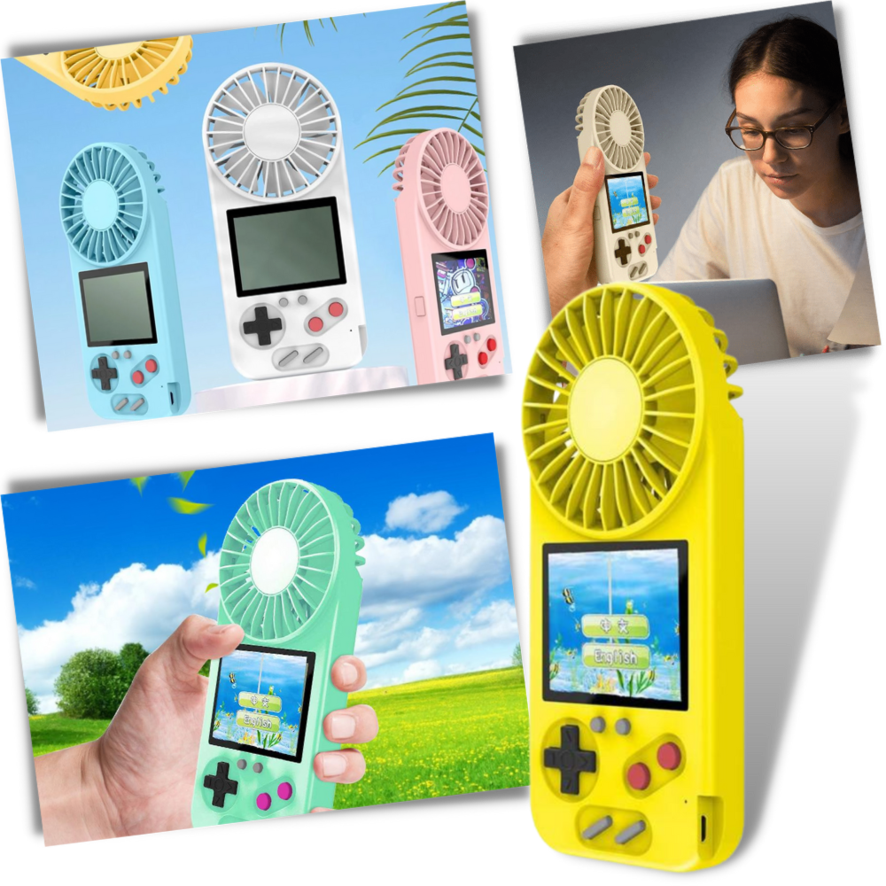 Multi-Game Hand-Held Console with Fan - Ozerty