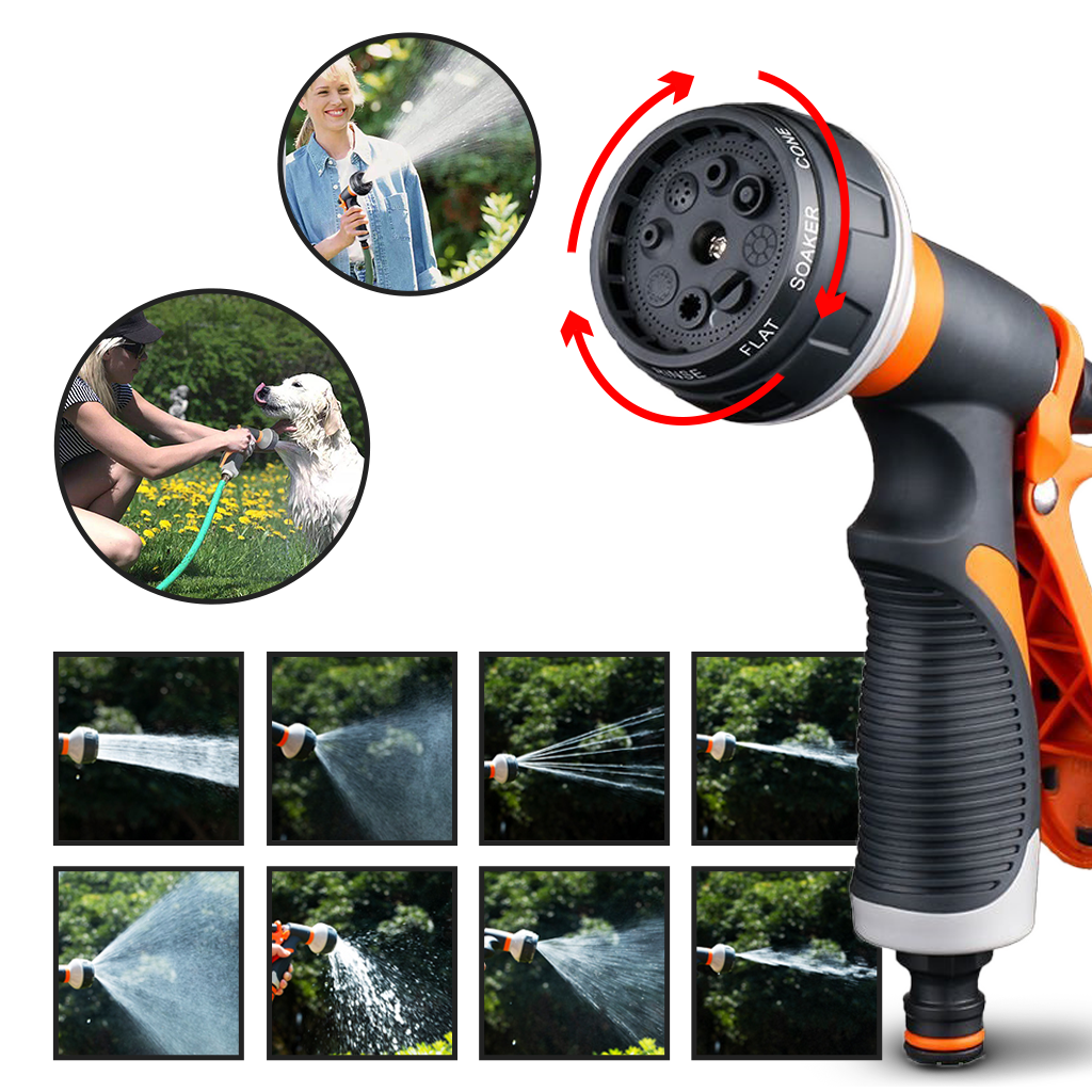 Garden Hose Spray Gun 8 patterns - Ozerty