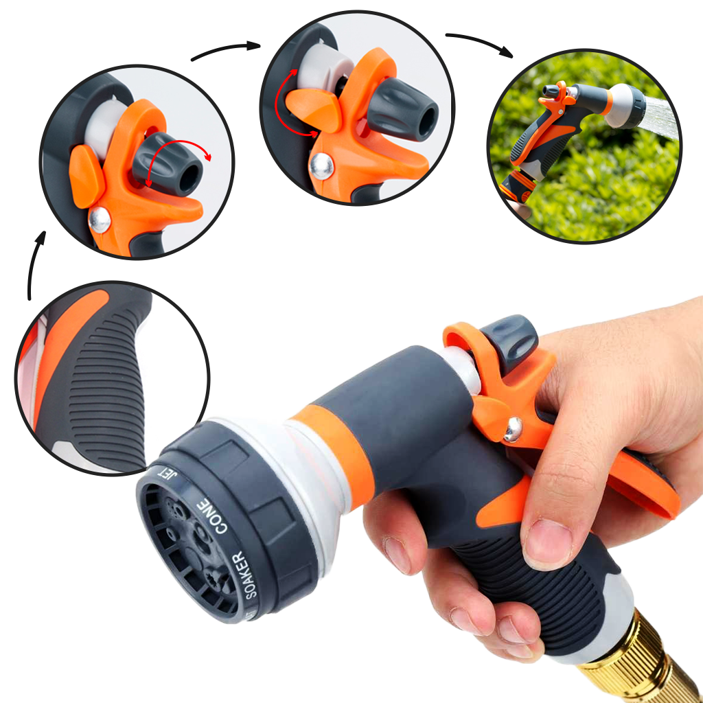 Garden Hose Spray Gun 8 patterns - Ozerty
