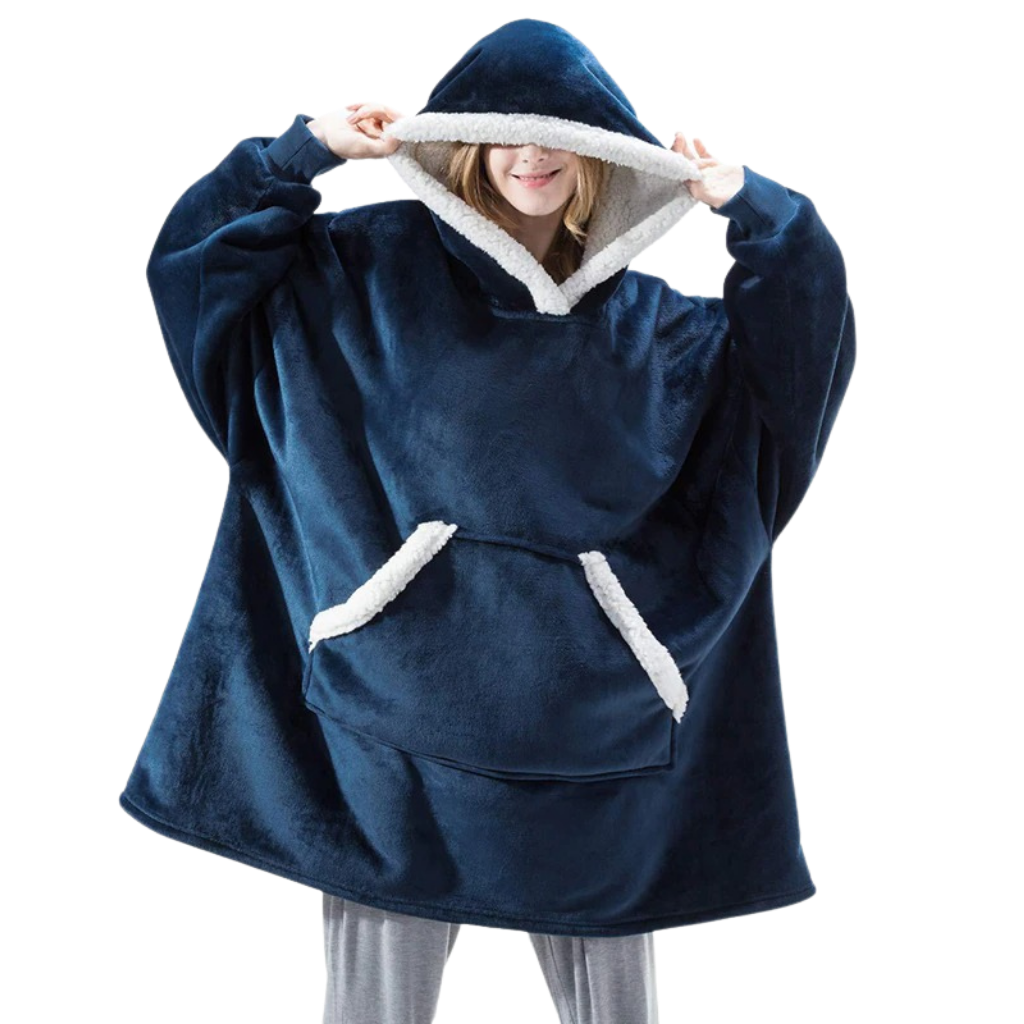 Giant Blanket Hoodie -Blue - Ozerty