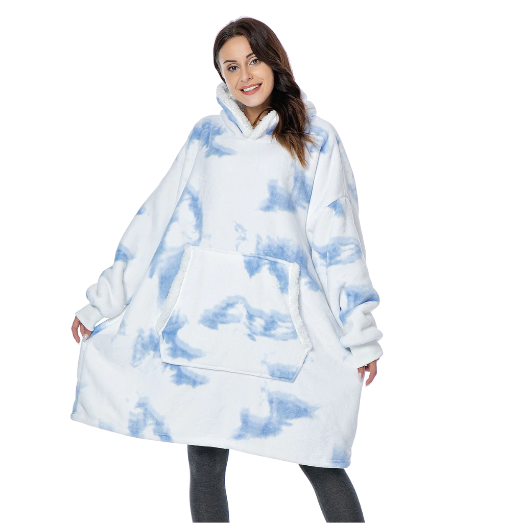 Giant Blanket Hoodie -Faded Blue - Ozerty