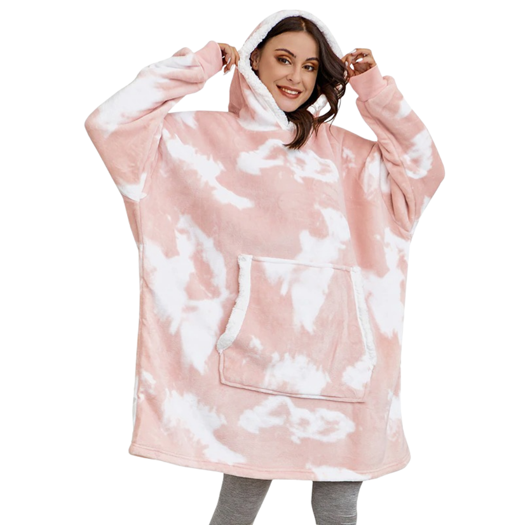 Giant Blanket Hoodie -Faded Pink - Ozerty