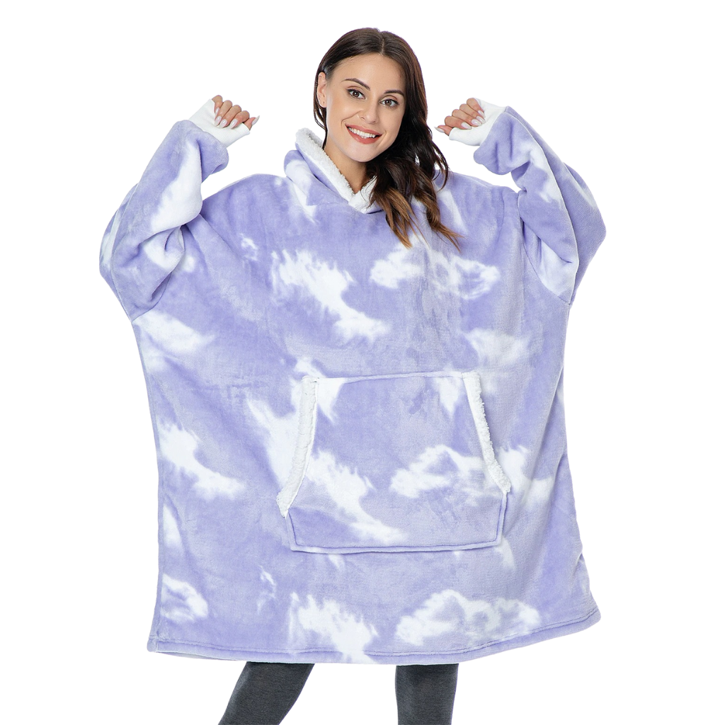 Giant Blanket Hoodie -Faded Purple - Ozerty