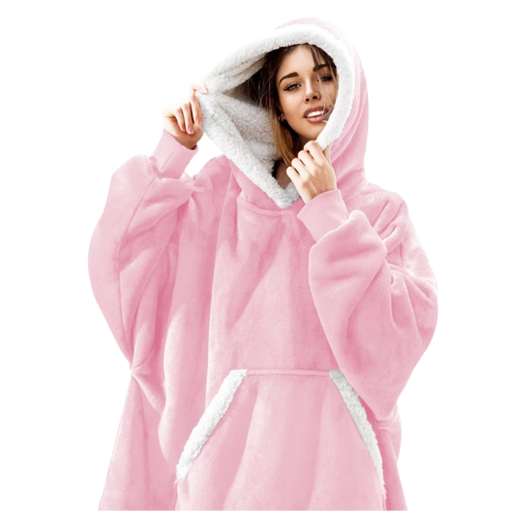 Giant Blanket Hoodie -Pink - Ozerty