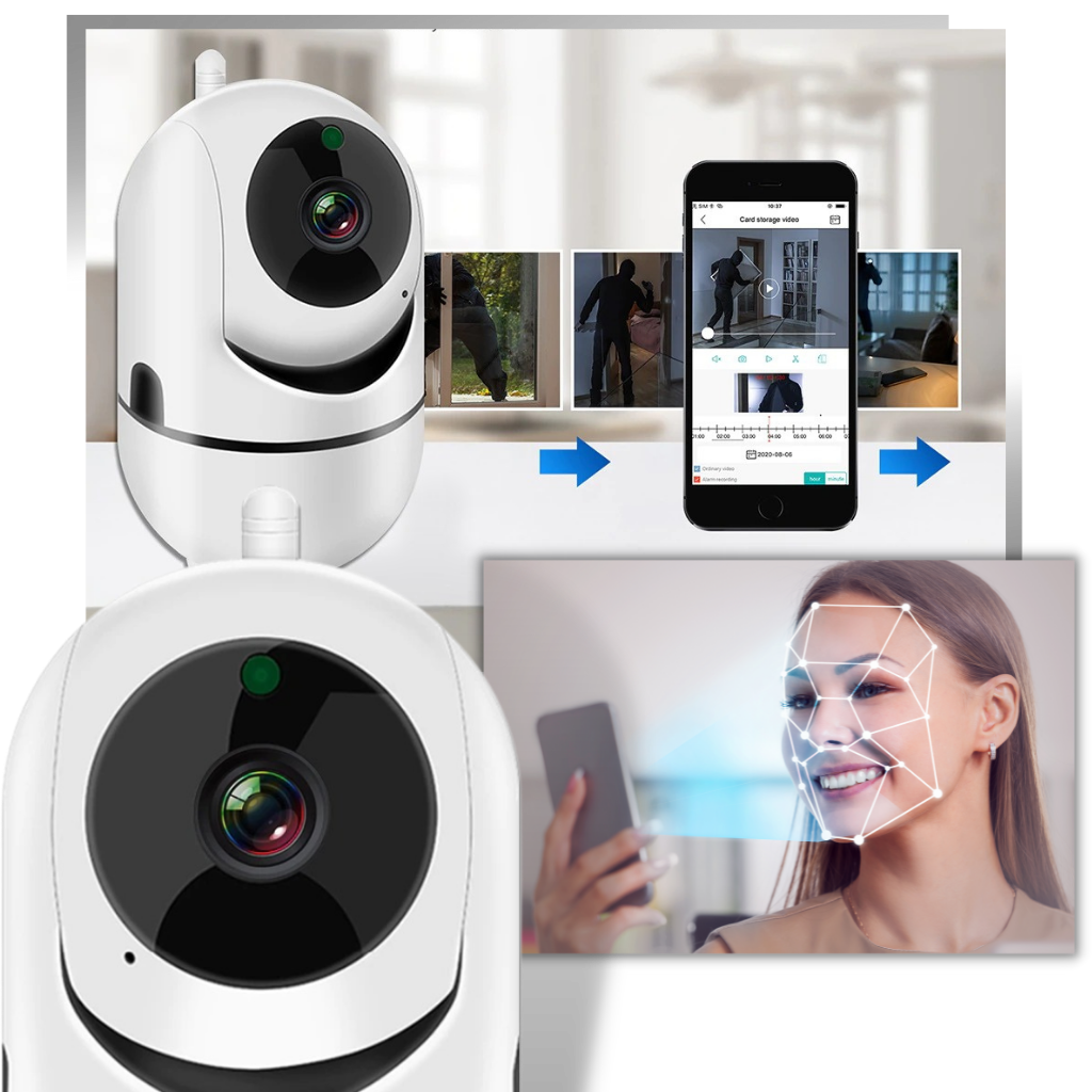 HD Wireless Security Camera with Sound and Motion Detection - Ozerty