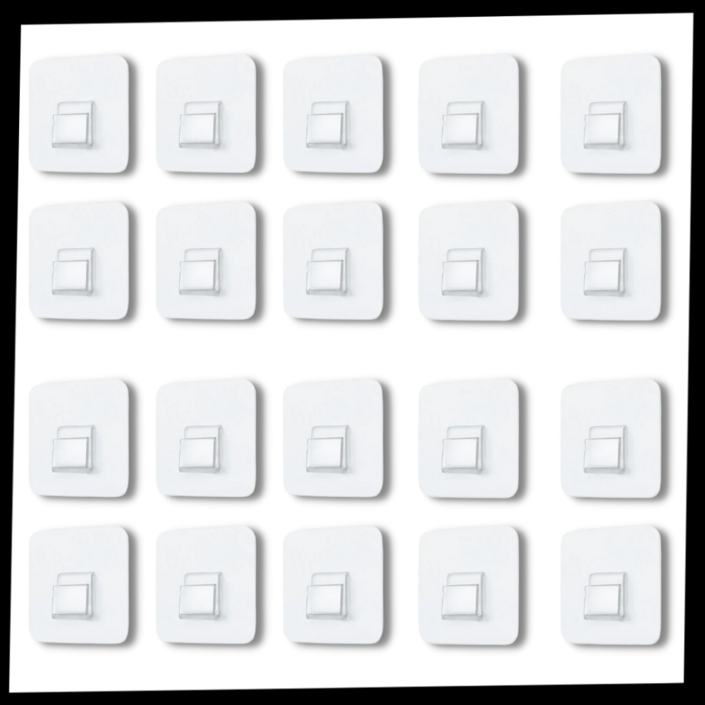 Pack of Adhesive Wall Hooks - Ozerty