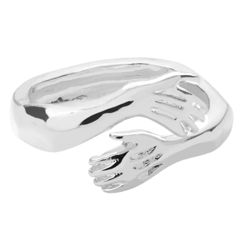 Creative Hug Ring -Silver - Ozerty