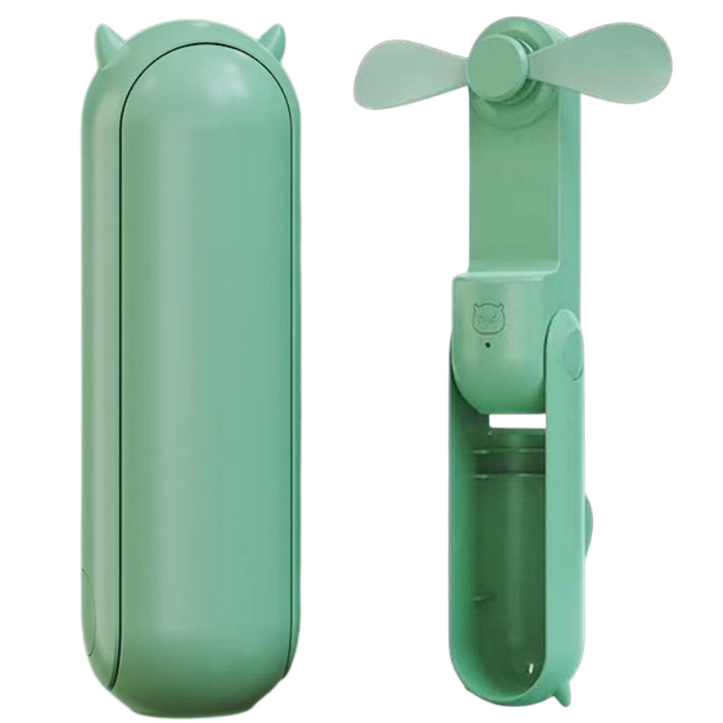 Handheld Mini Fan with USB -Green - Ozerty
