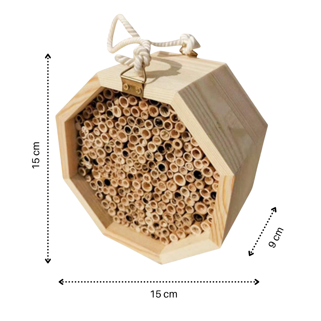 Hexagon Wood Bee House - Ozerty