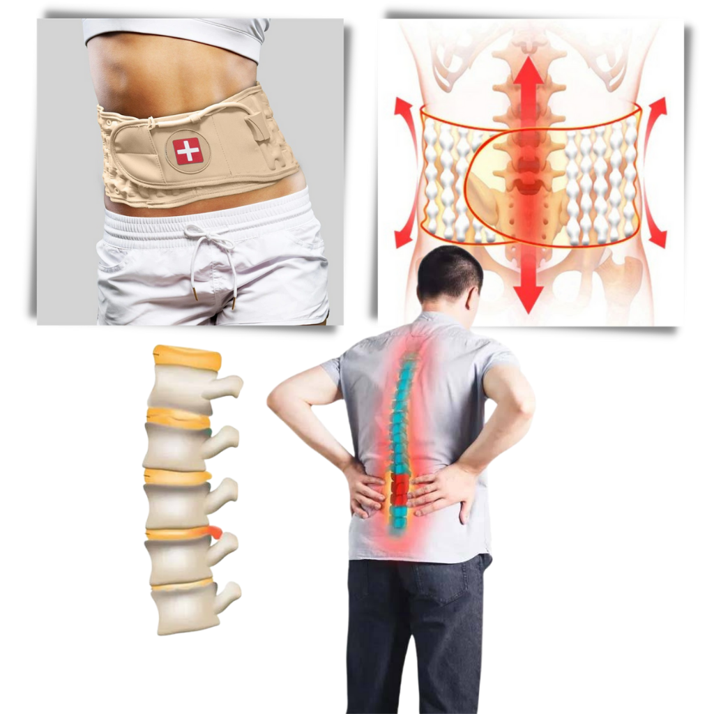 Inflatable decompression lumbar support belt - Ozerty