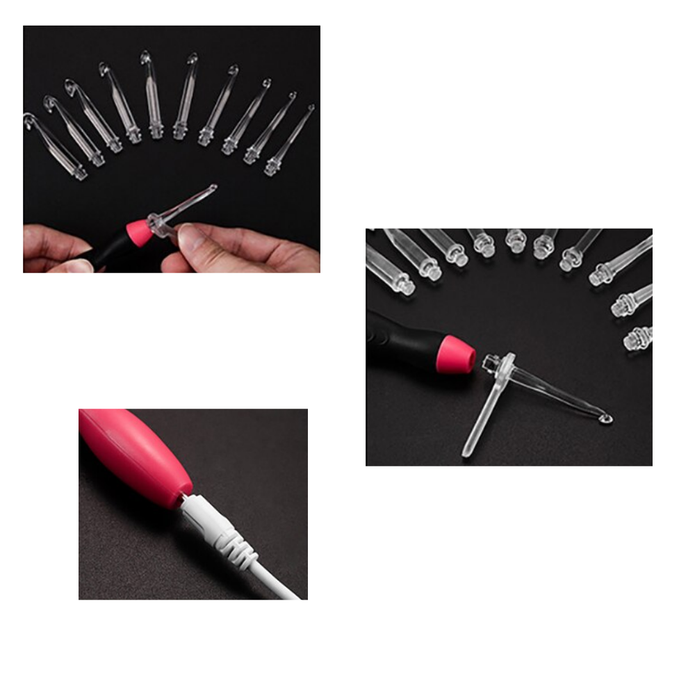 Set of Ergonomic LED Crochet Hooks - Ozerty