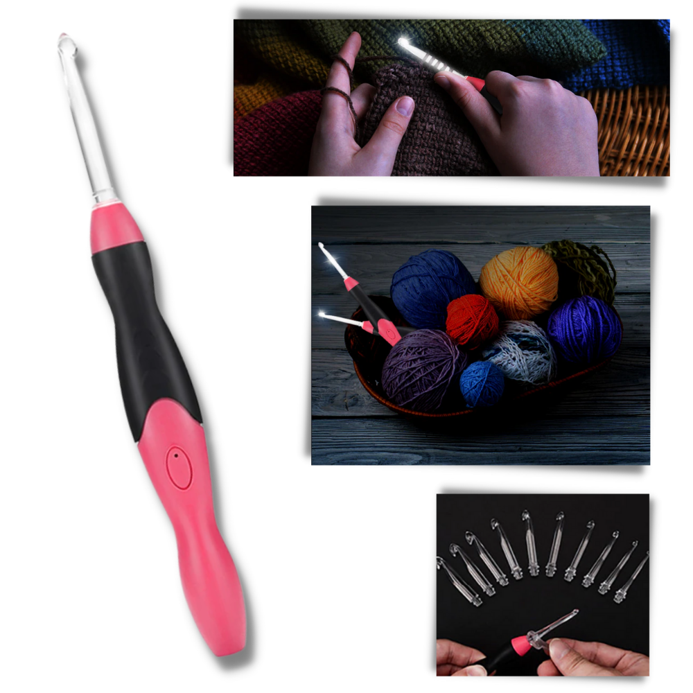 Set of Ergonomic LED Crochet Hooks - Ozerty