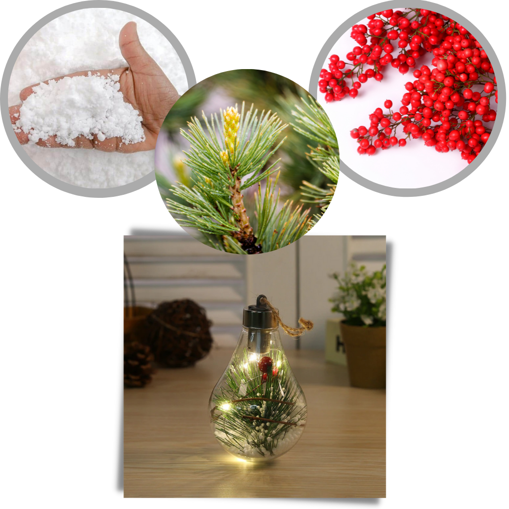 LED Transparent Christmas Ball Lightbulb - Ozerty