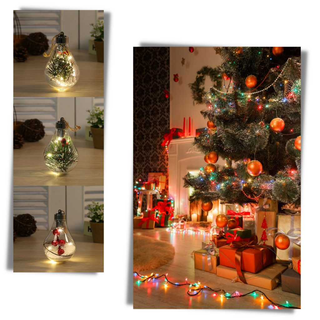 LED Transparent Christmas Ball Lightbulb - Ozerty