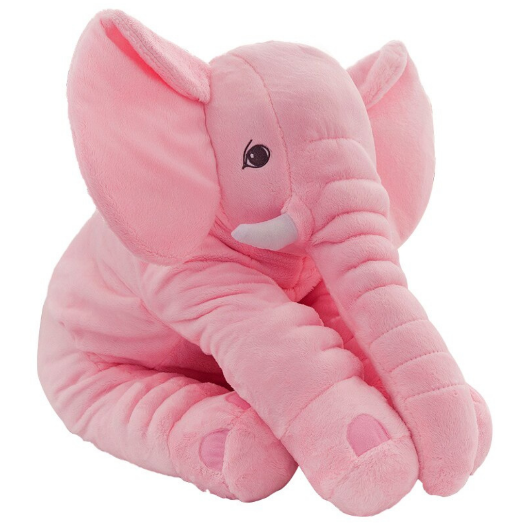 Large Baby Elephant Plushie pillow -Pink - Ozerty