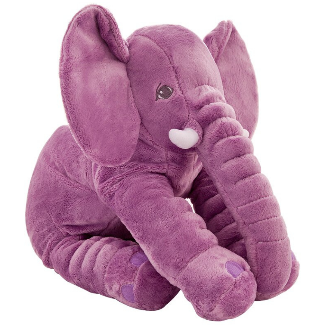 Large Baby Elephant Plushie pillow -Purple - Ozerty