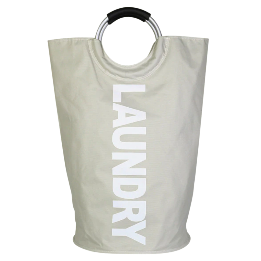 Foldable Laundry Basket bag with Handles -Grey - Ozerty