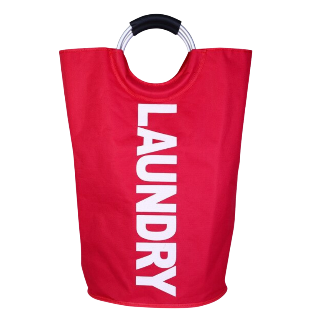 Foldable Laundry Basket bag with Handles -Red - Ozerty