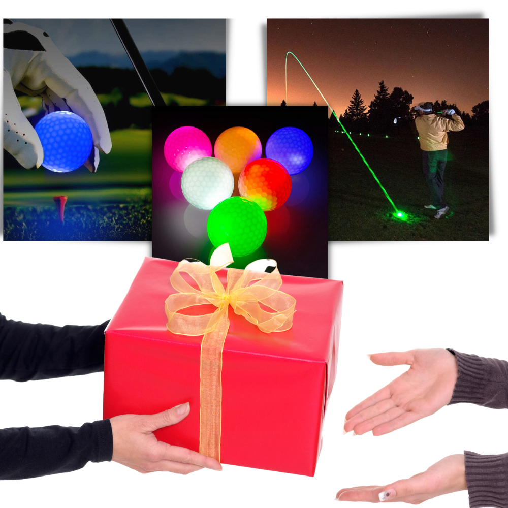 Pack of 6 LED Glowing Golf Balls - Ozerty