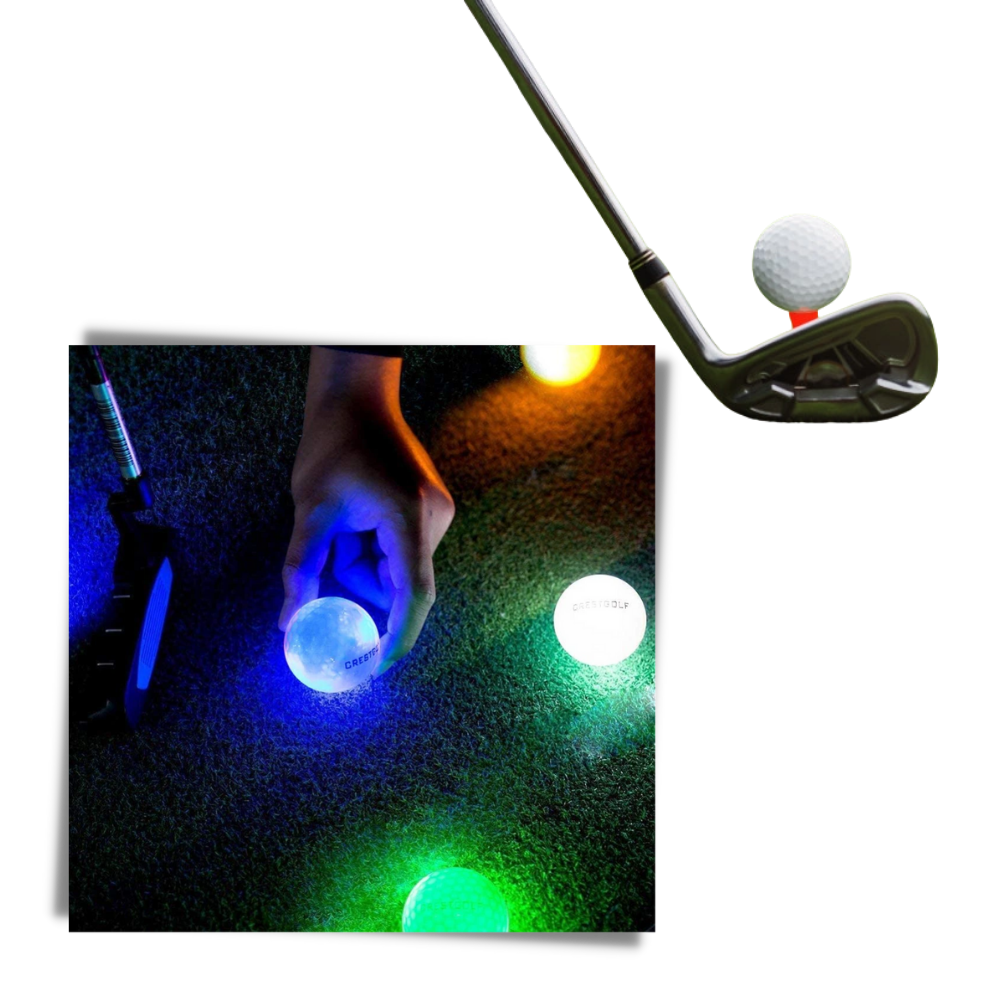 Pack of 6 LED Glowing Golf Balls - Ozerty