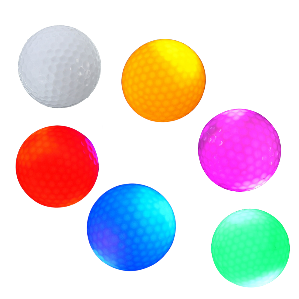 Pack of 6 LED Glowing Golf Balls -Mixed - Ozerty