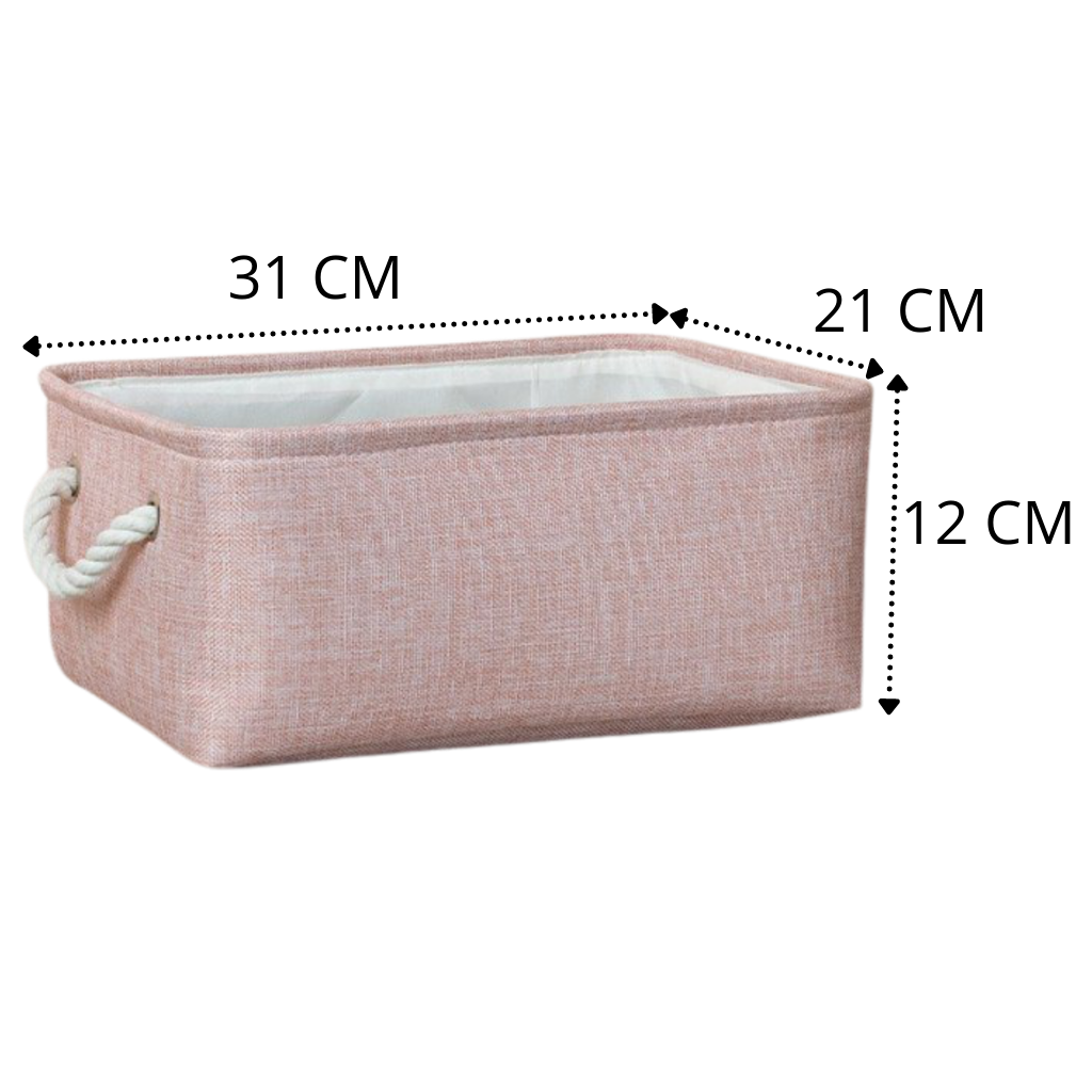 Stylish Linen Basket with Rope Handles - Ozerty