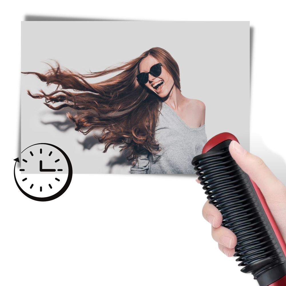 Electric Ceramic Brush Hair Straightener - Ozerty