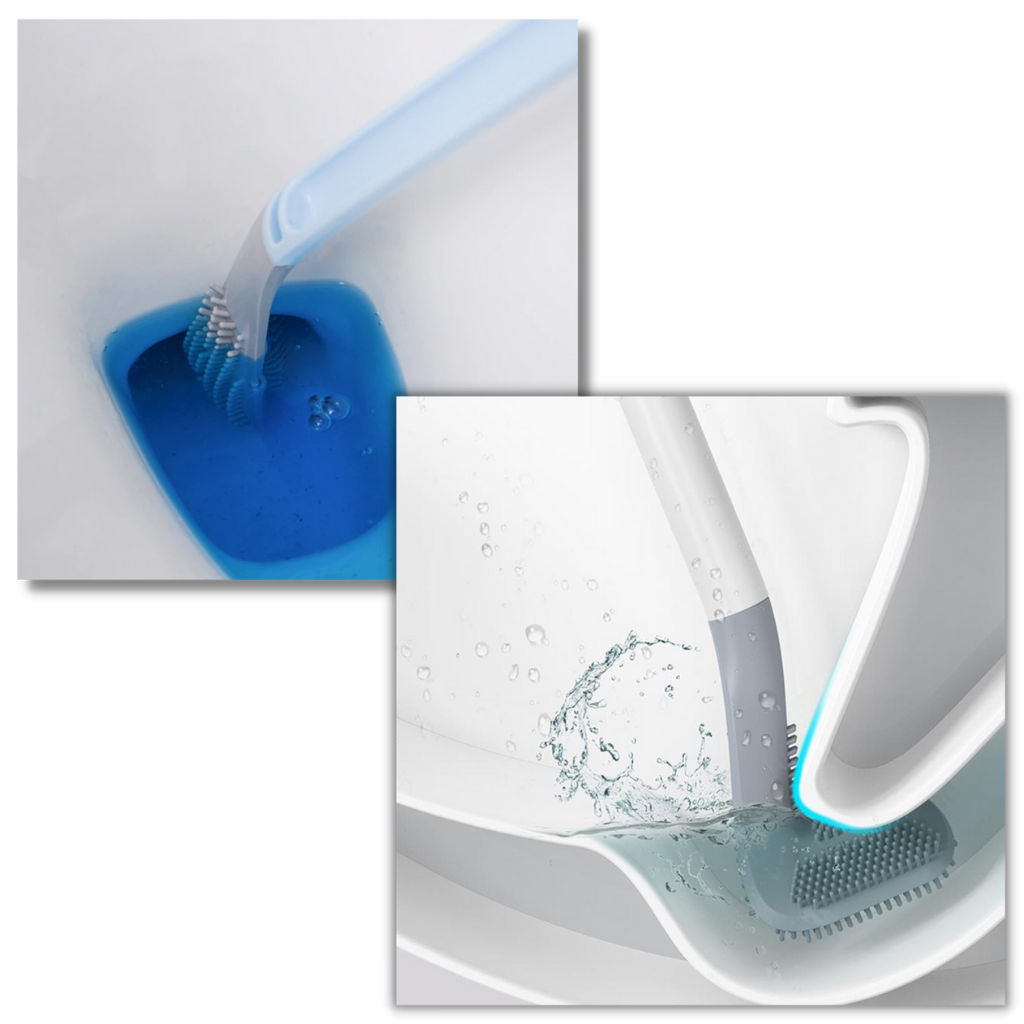 Long handle toilet brush with wall mounted base - Ozerty