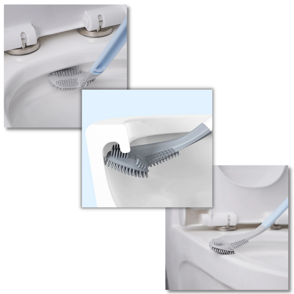 Long handle toilet brush with wall mounted base - Ozerty
