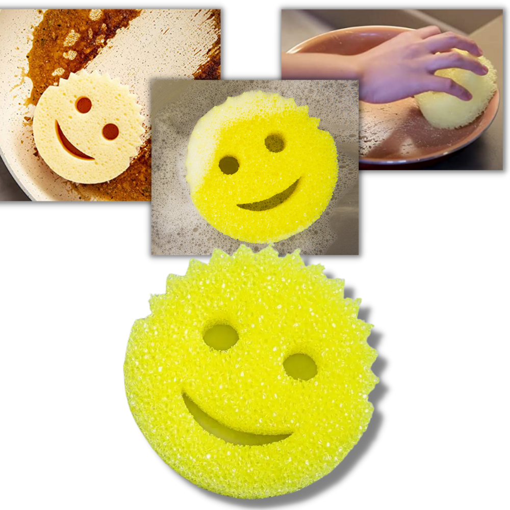 Smiley Magic Dishwashing Sponge - Ozerty