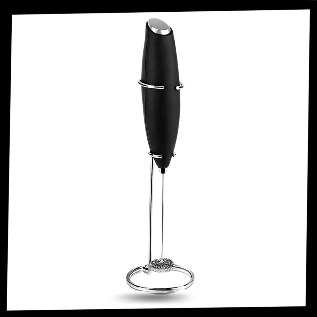 Electric Handheld Milk Frother with holder - Ozerty