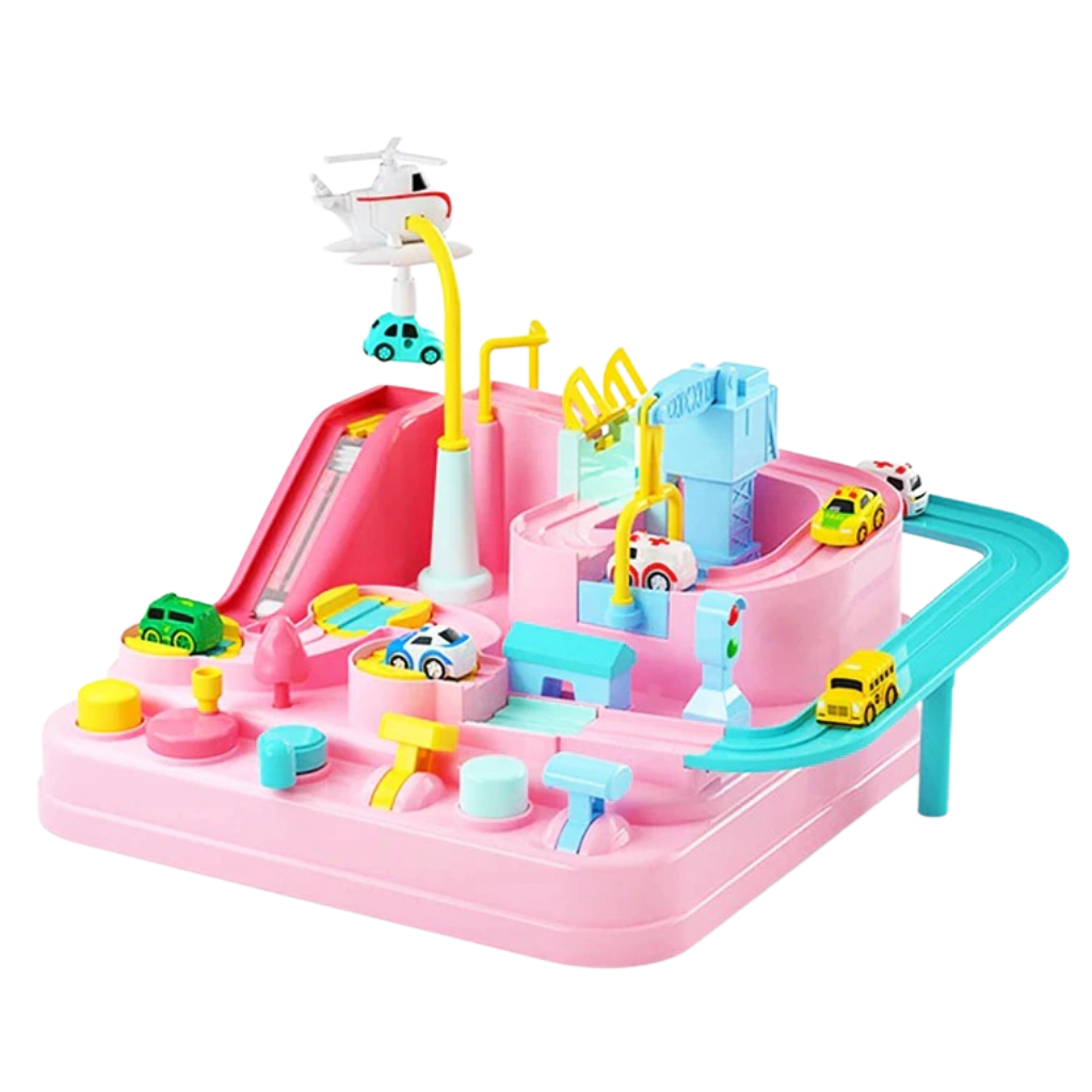 Mechanical Track Toy for Kids -Pink - Ozerty