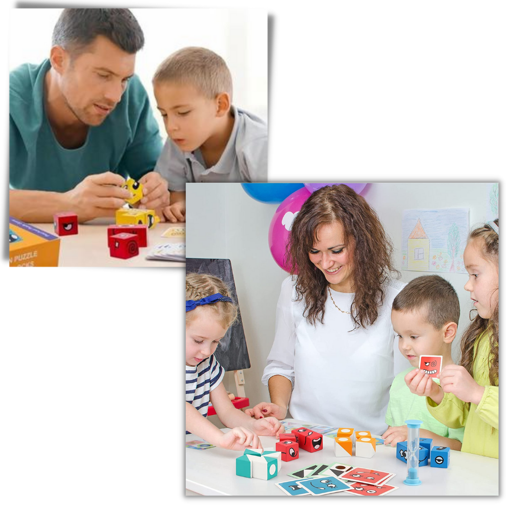 Montessori Magic Cube Emoji Game - Ozerty