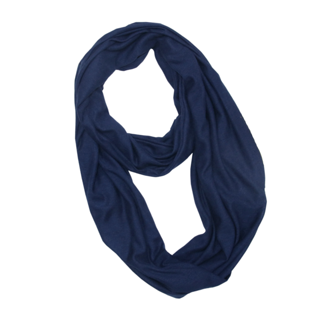 Warm Muffler With Hidden Pocket -Blue - Ozerty