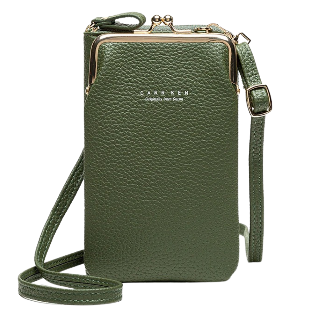 Crossbody bag with removable strap -Green - Ozerty