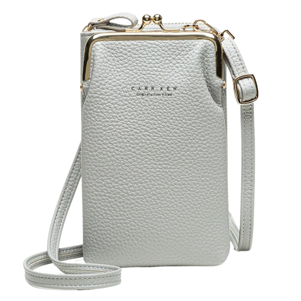 Crossbody bag with removable strap -Grey - Ozerty