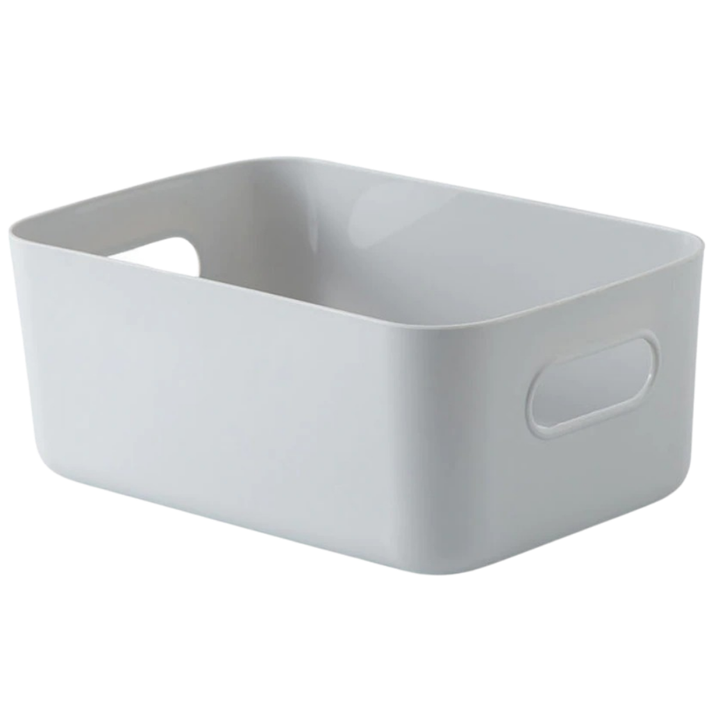 Multipurpose Storage Plastic Basket -Grey - Ozerty