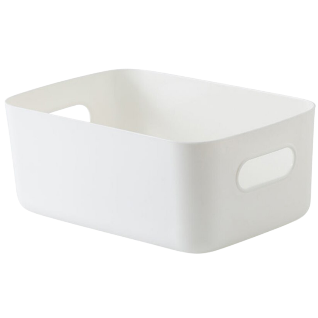 Multipurpose Storage Plastic Basket -White - Ozerty