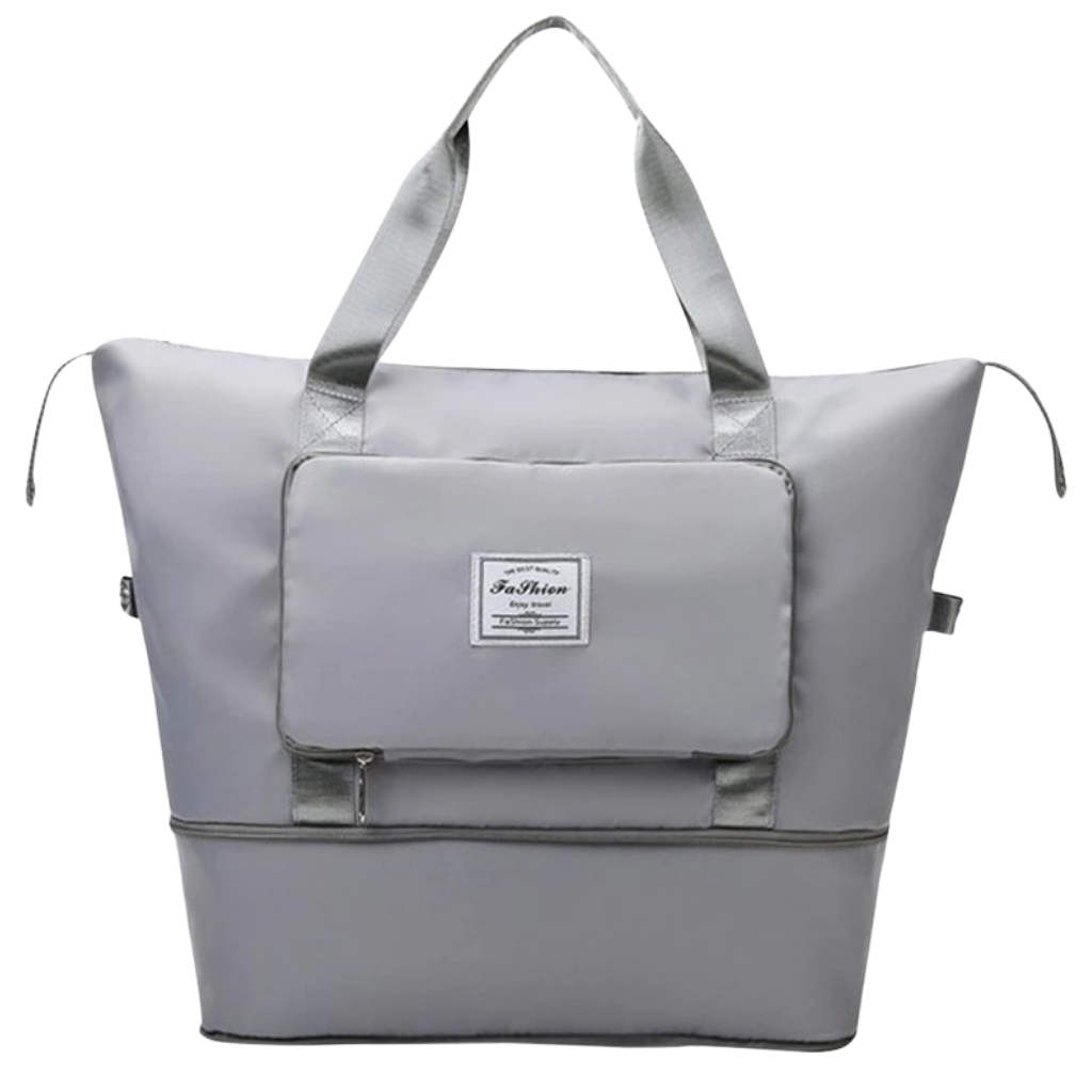 Multi use expandable and foldable travel bag -Grey - Ozerty