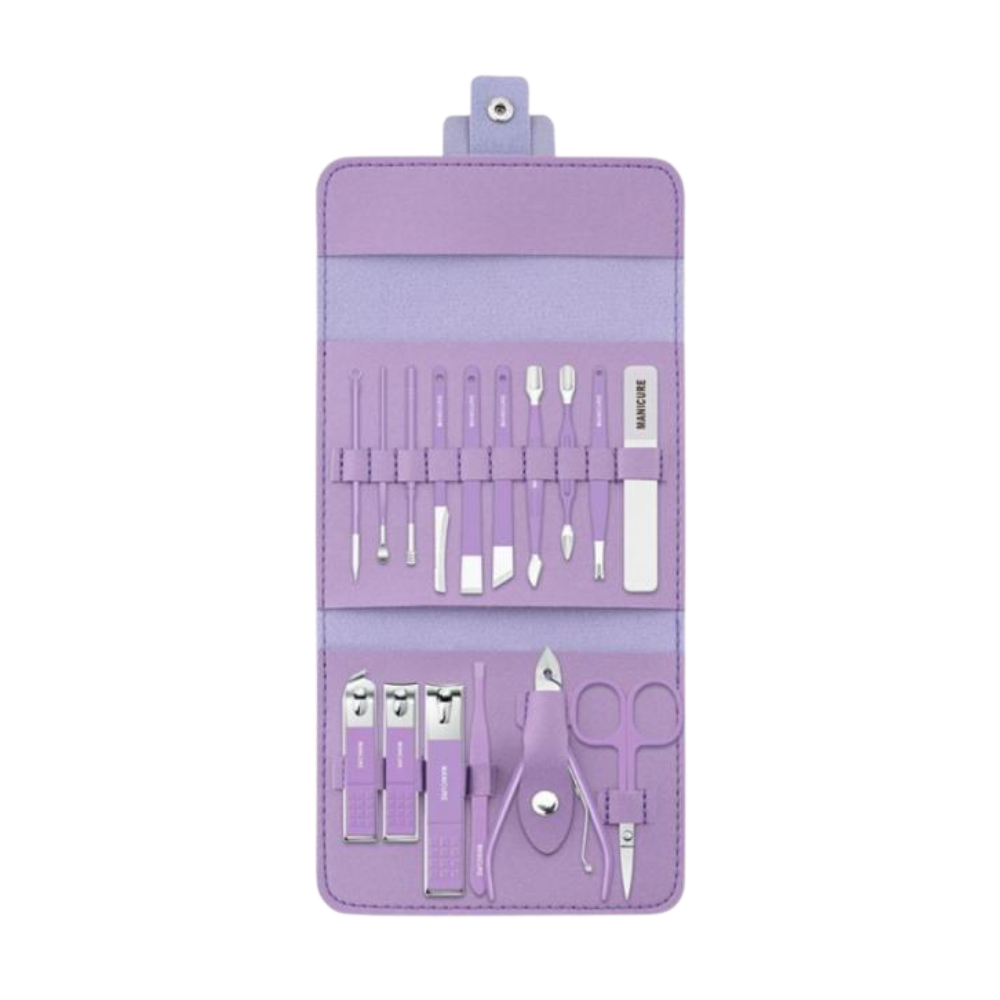 Portable Manicure Set -Lavender Purple - Ozerty