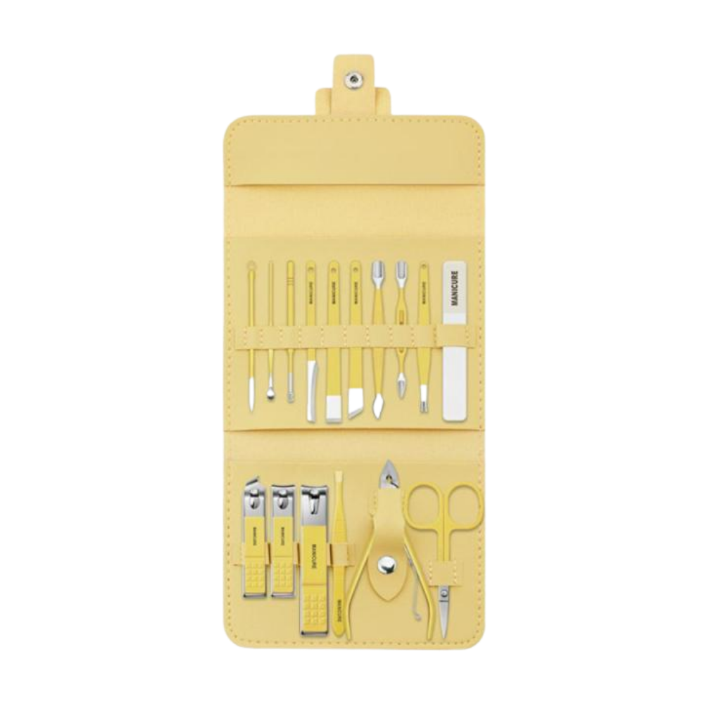 Portable Manicure Set -Lemon Yellow - Ozerty