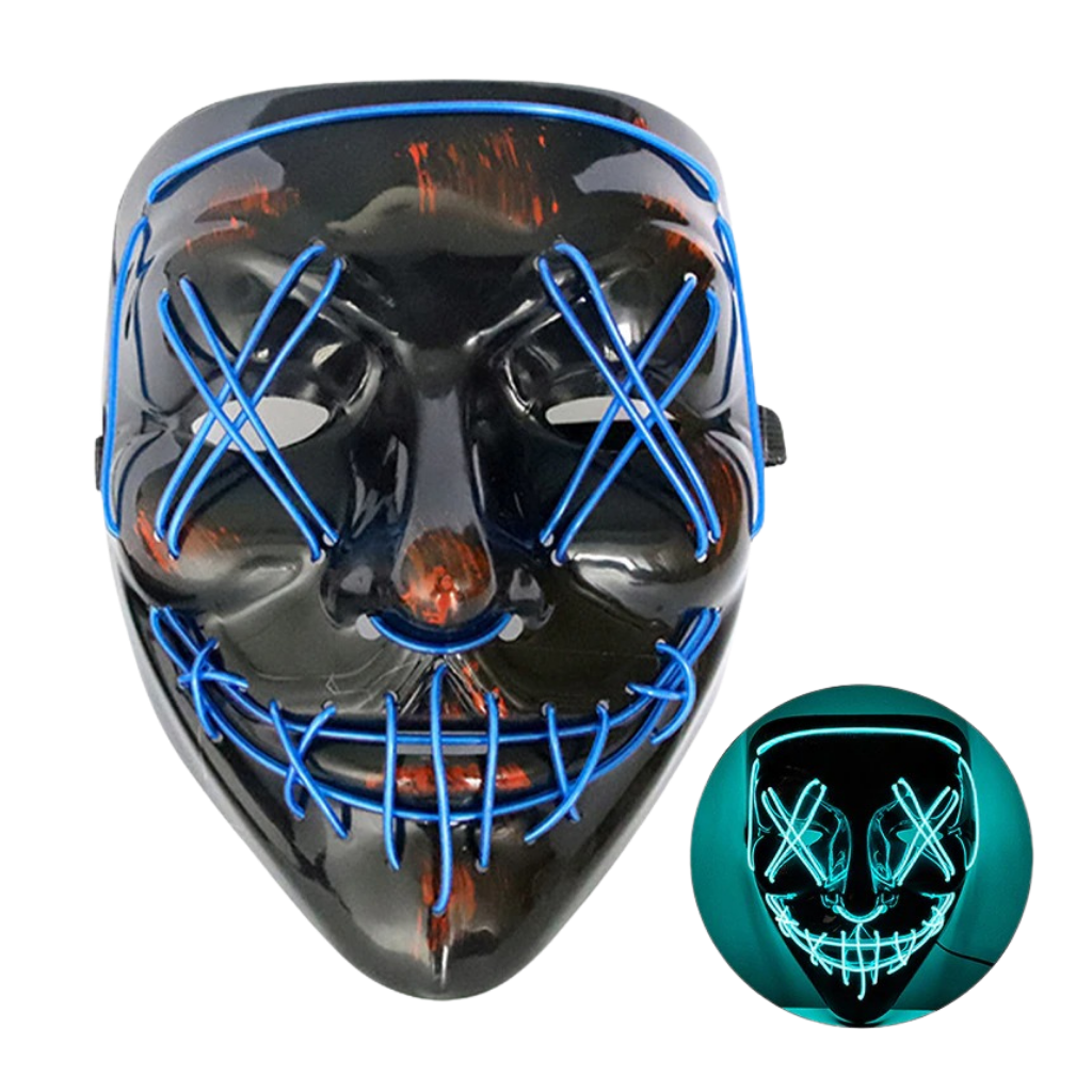 Neon LED mask -Blue - Ozerty