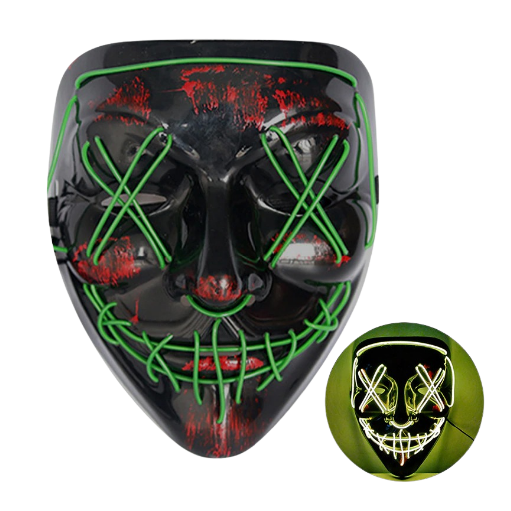 Neon LED mask -Green - Ozerty